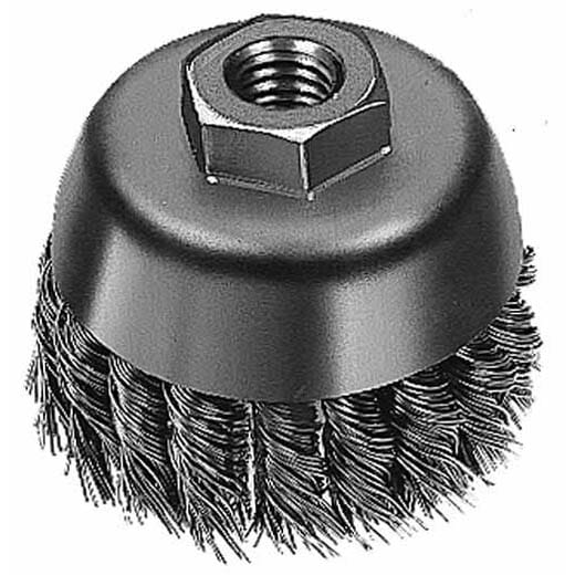 Milwaukee® 48-52-5020 Wheel Brush, 4 in Dia Brush, 3/8 in W Face, 0.023 in Dia Full Cable Twist Knot Filament/Wire, 5/8-11 Arbor Hole